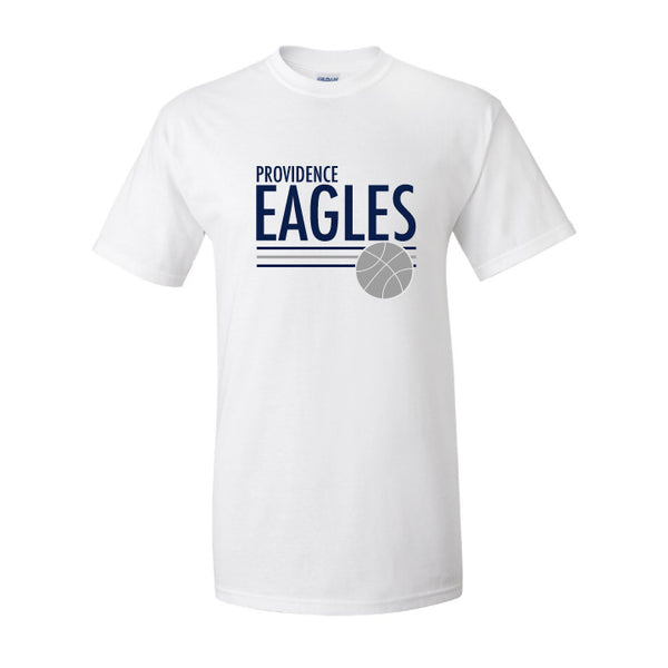 Basketball Eagles White Short Sleeve Tee